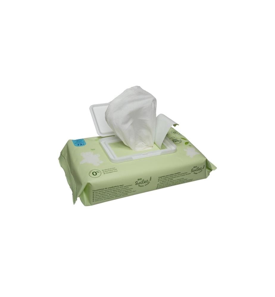 Swilet Feuchttücher Bio, Bambusfasern, 12 x 72 Stück
