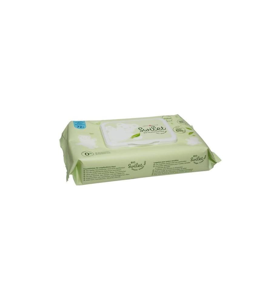 Swilet Feuchttücher Bio, Bambusfasern, 12 x 72 Stück