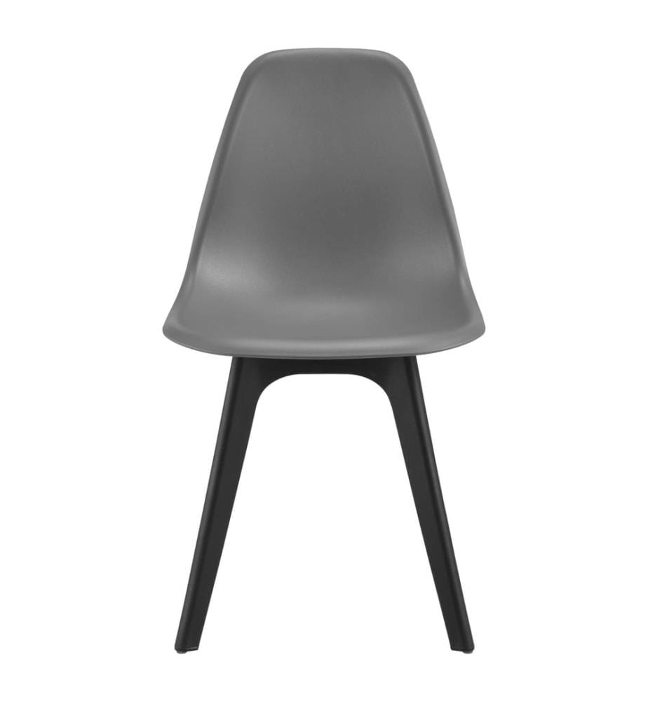 Sedia da pranzo Brevik set di 2 83x54x48 cm Grigio Nero