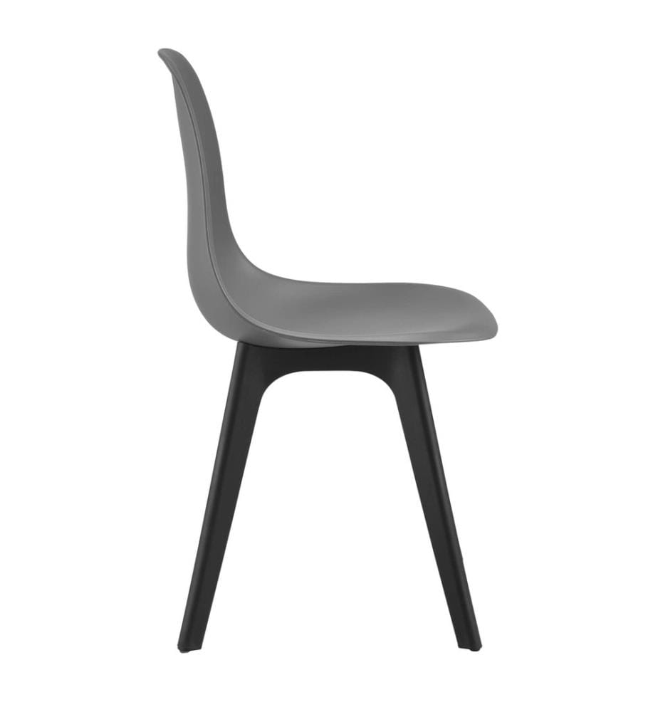 Sedia da pranzo Brevik set di 2 83x54x48 cm Grigio Nero