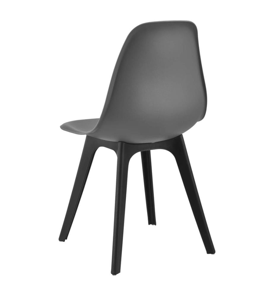 Sedia da pranzo Brevik set di 2 83x54x48 cm Grigio Nero