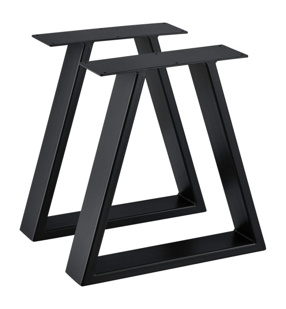 Pieds de table en métal, lot de 2 Pied de table trapézoïdal 40x10x40 cm