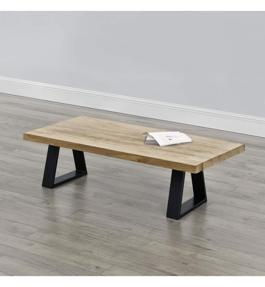 Pieds de table en métal, lot de 2 Pied de table trapézoïdal 40x10x40 cm