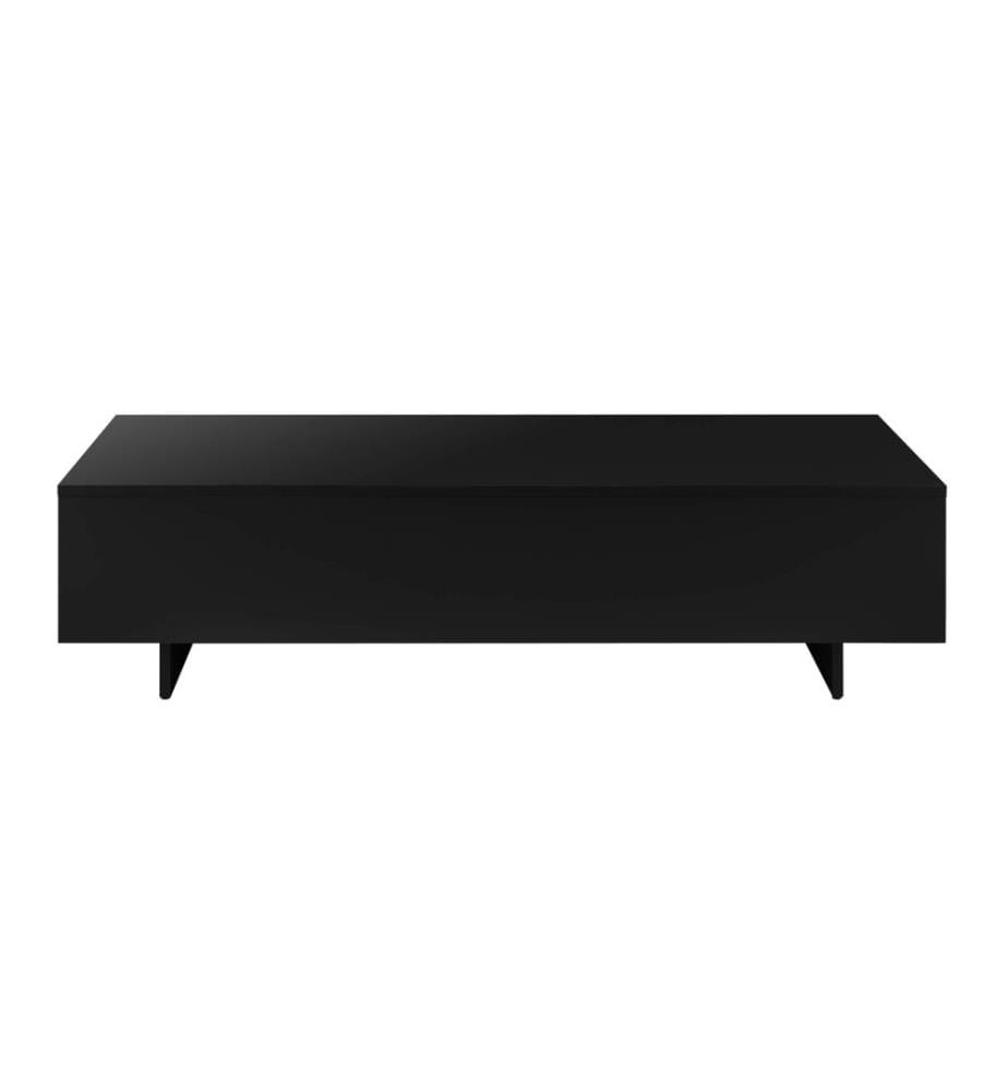 Table basse Lärketorp 115x55x31 cm noir brillant