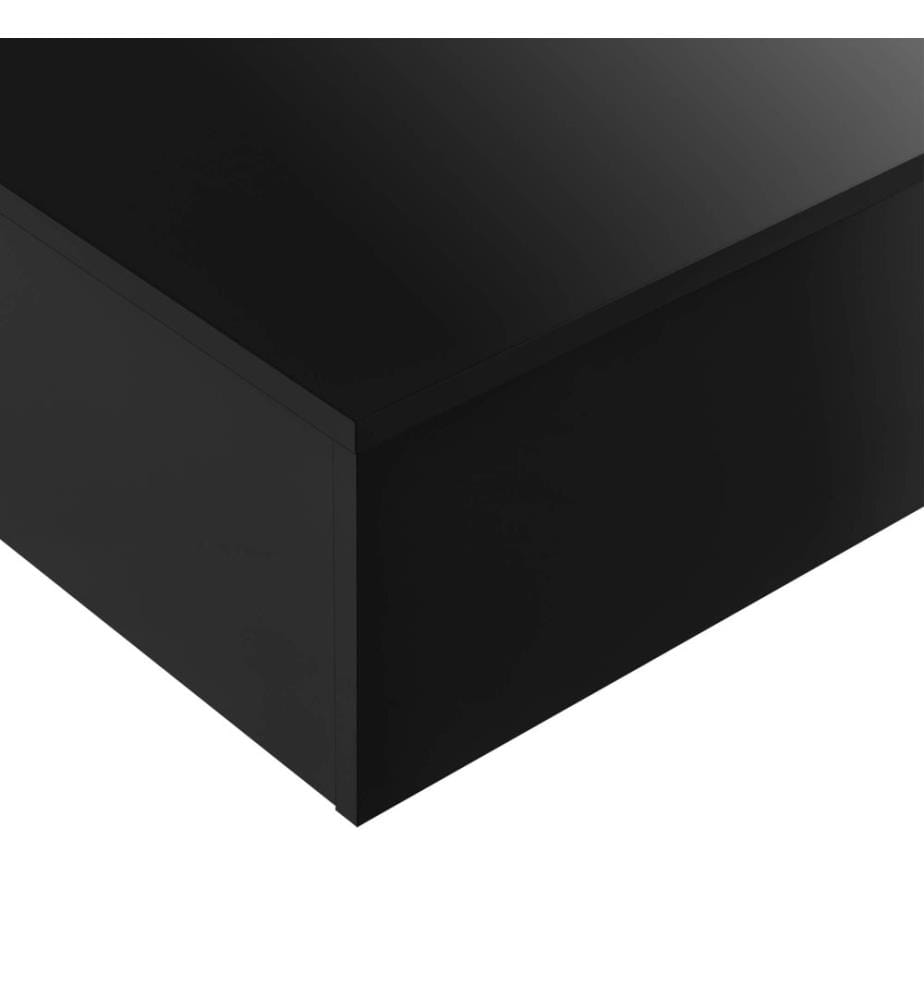 Table basse Lärketorp 115x55x31 cm noir brillant