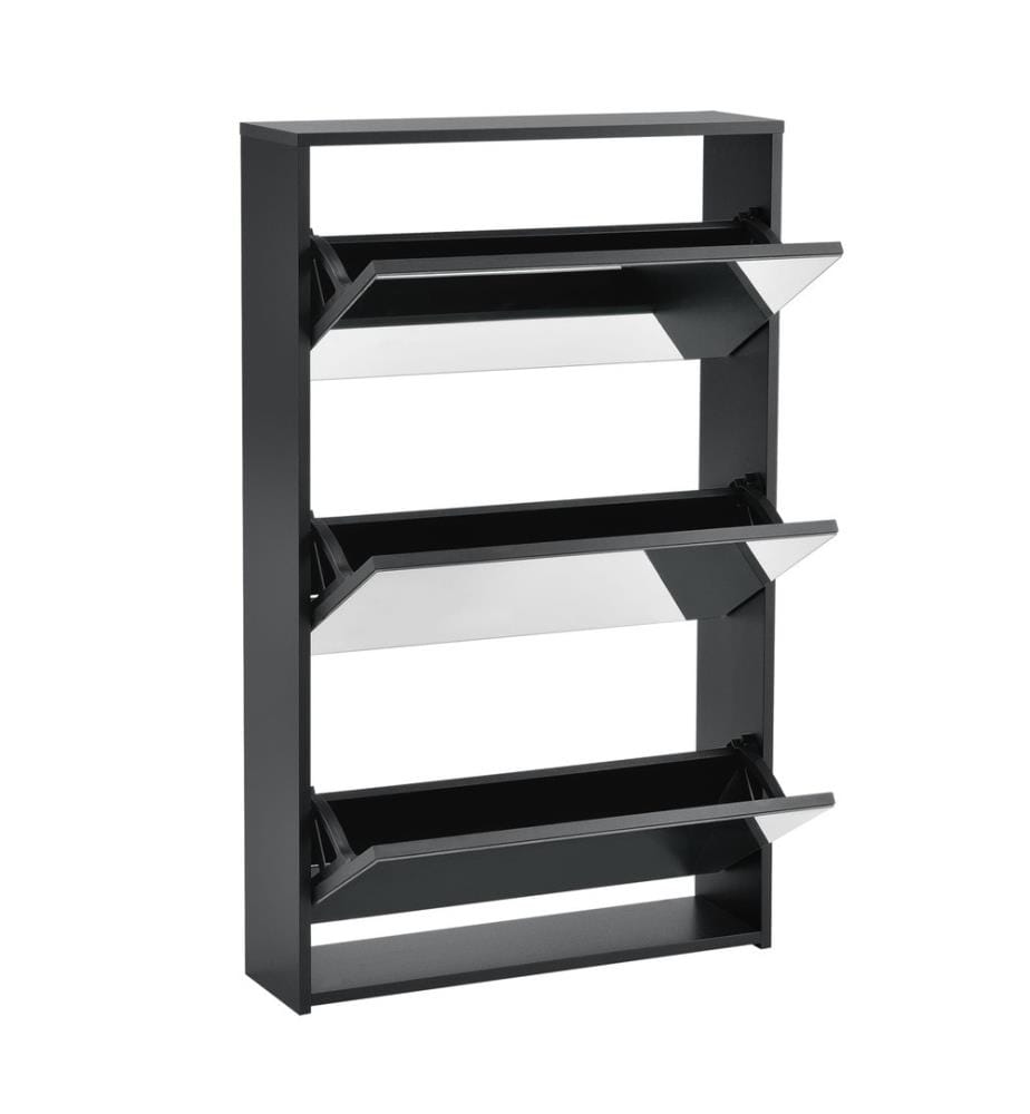 Carrello portascarpe Vogar con 3 alette nero