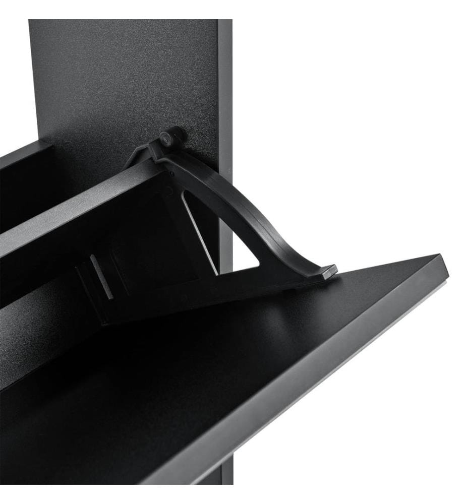 Carrello portascarpe Vogar con 3 alette nero