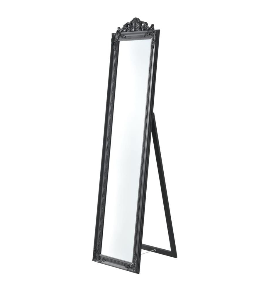 Standing mirror Arezzo 160x40 cm Rectangular Tiltable Baroque Dark gray