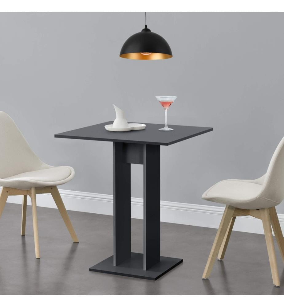 Tavolo da pranzo Lindesnes 65x65x78 cm grigio scuro opaco