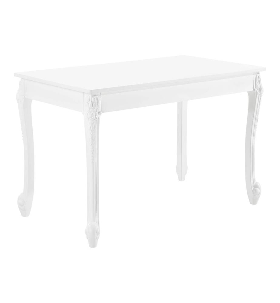 Table de salle à manger Lüneburg 116x66x76 cm style cottage blanc