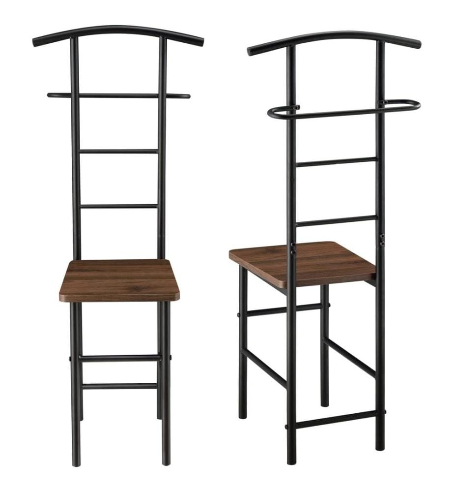 Sedia Anaheim valet 107x45x45 cm effetto noce
