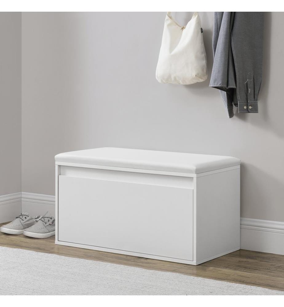 Banc Degerfors 80x39x45 cm avec tiroir Blanc