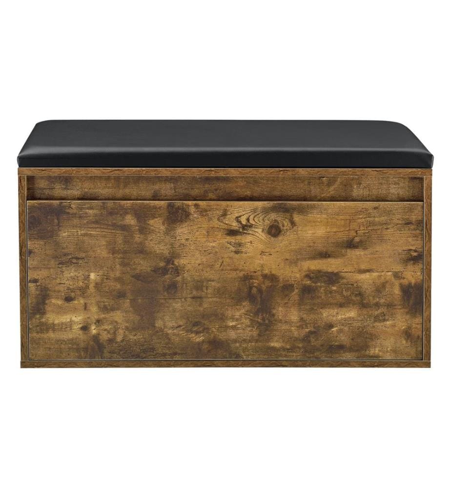 Sitzbank Degerfors 80x39x45 cm mit Schublade Eiche dunkel Schwarz