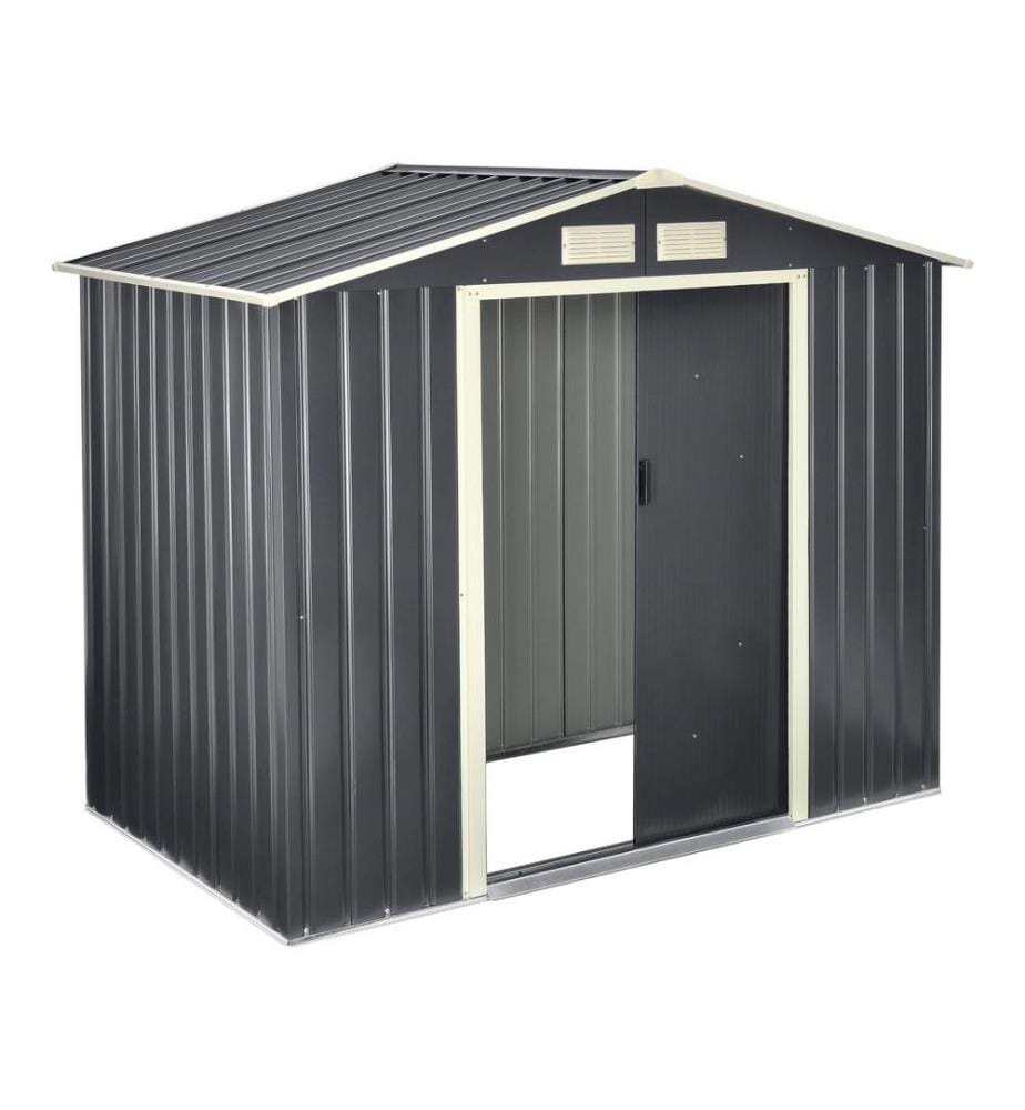 Gartenhaus 213x127x185 cm Stahlblech mit Satteldach