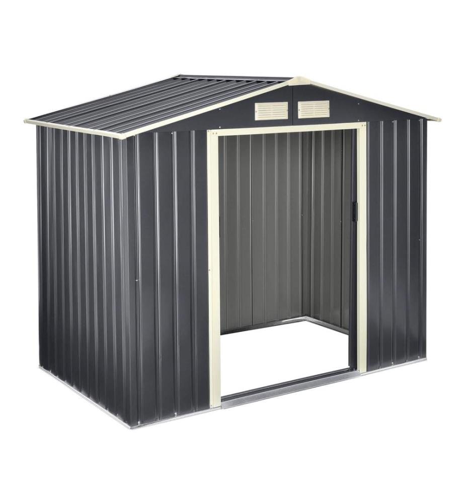 Gartenhaus 213x127x185 cm Stahlblech mit Satteldach