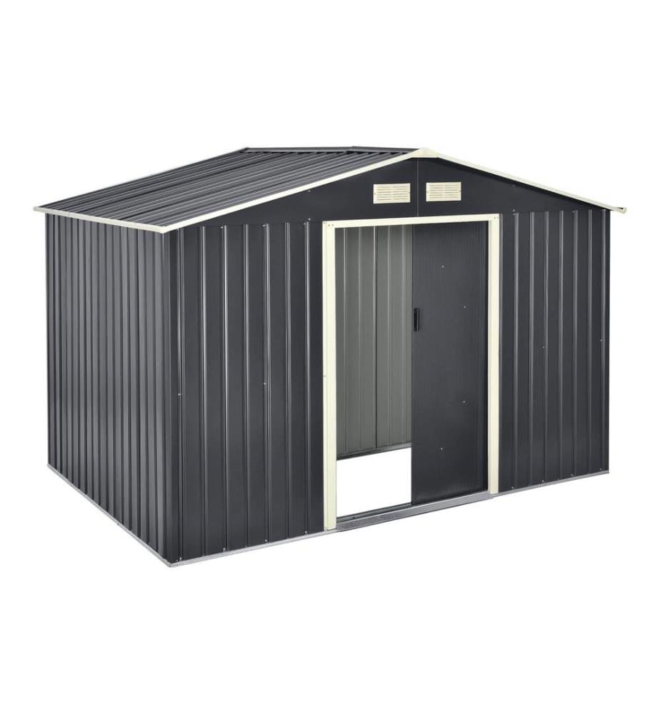 Gartenhaus 277x191x192 cm Stahlblech mit Satteldach