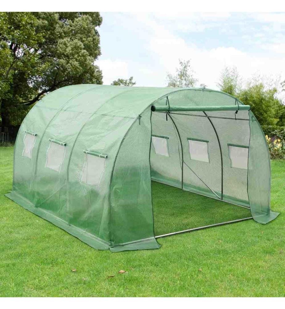 Tunnel per serre Dornbirn 300x300x200 cm Pellicola reticolare PE verde