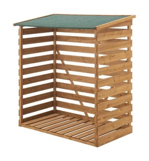 Abri pour bois de chauffage 123x116x64 cm Bois de sapin naturel