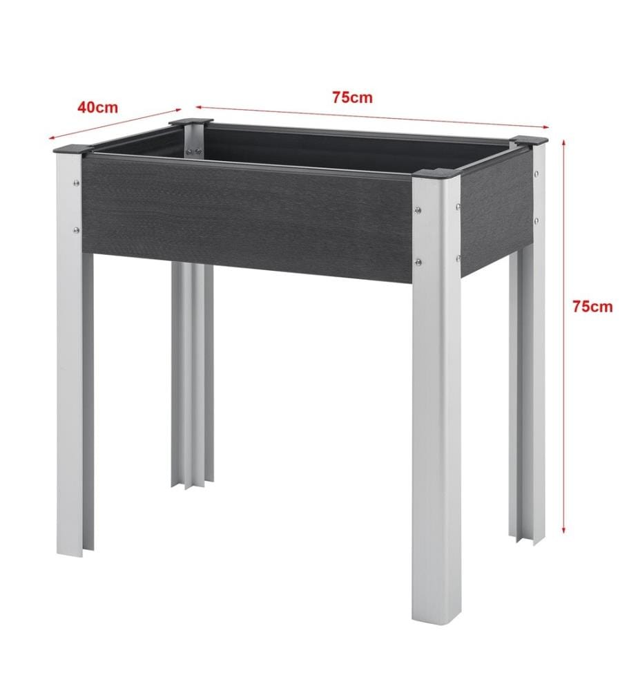 Letto rialzato Beverwijk 75x40x75 cm grigio scuro
