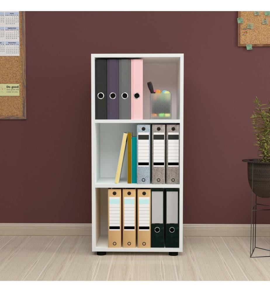 Libreria Vara 108x49x30 cm Bianco