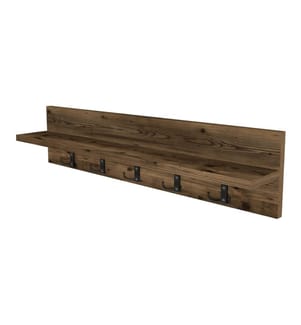 Appendiabiti da parete Ha mmarö 80x11x18 cm effetto rovere antico