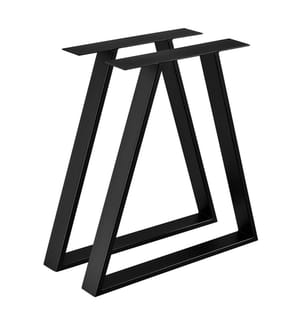 Telaio del tavolo Gambe del tavolo Lyngby set di 2 acciaio 72x55 cm nero