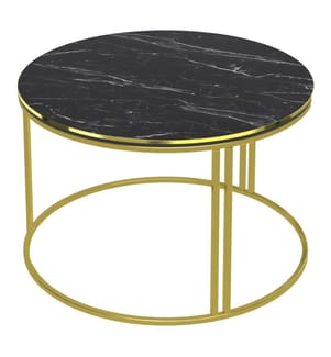 Tavolino Aulum 50x80 cm marmo nero oro