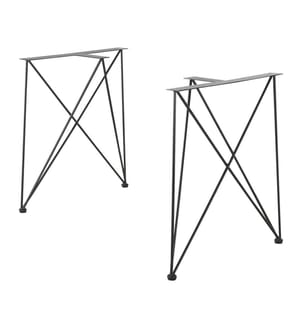 Set di 2 gambe per tavolo in metallo Struttura per tavolo Makers 62x22x72 cm