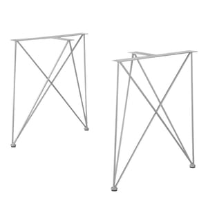 Set di 2 gambe per tavolo in metallo Struttura per tavolo Makers 62x22x72 cm