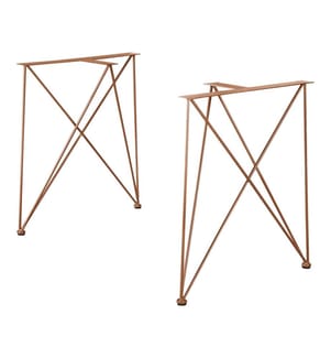 Set di 2 gambe da tavolo in metallo Struttura del tavolo 62x22x72 cm
