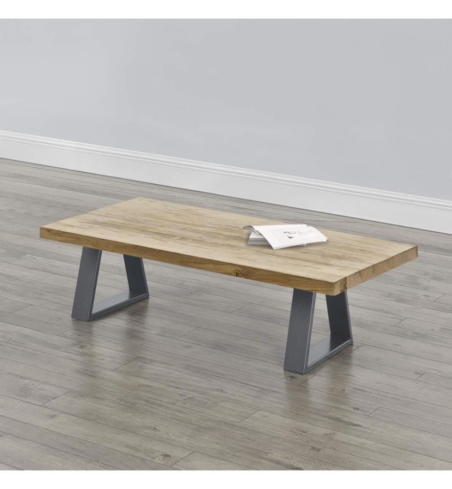 Pieds de table en métal, lot de 2 Pied de table trapézoïdal 40x10x40 cm