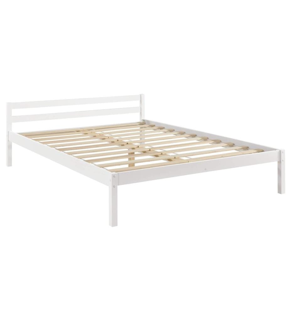 Letto in legno Lynge 180x200 cm con materasso a molle fredde Bianco