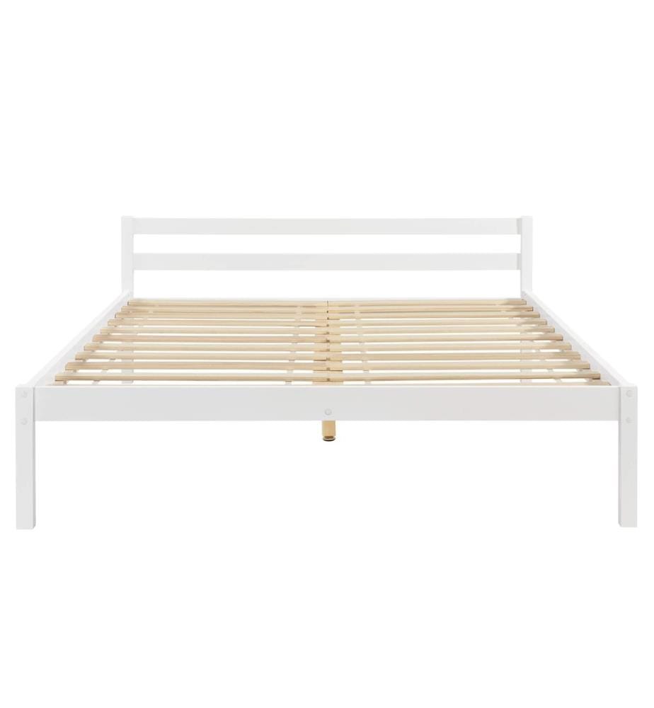 Letto in legno Lynge 180x200 cm con materasso a molle fredde Bianco