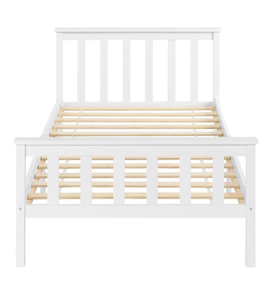 Letto in legno Breda 90x200 cm con materasso a molle fredde e testiera alta