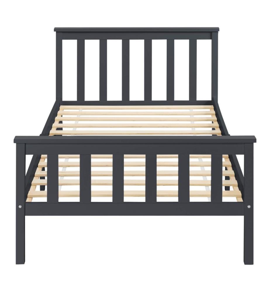 Letto in legno Breda 120x200 cm con materasso a molle fredde e testiera alta