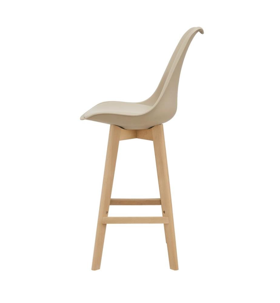 Set di 4 sgabelli da bar Sgabello da bar con schienale Lublin Beige