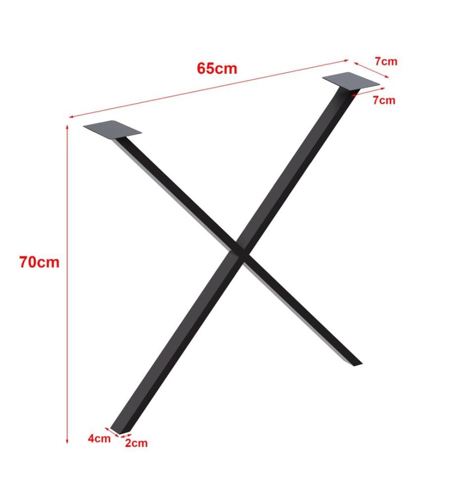 Table frame Table legs Høng for dining tables Black 70x65 cm