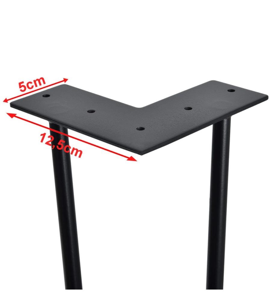 Set di 4 forcine 12,5 cm x 45 cm x 5 cm 2 montanti Gambe da tavolo Produttori