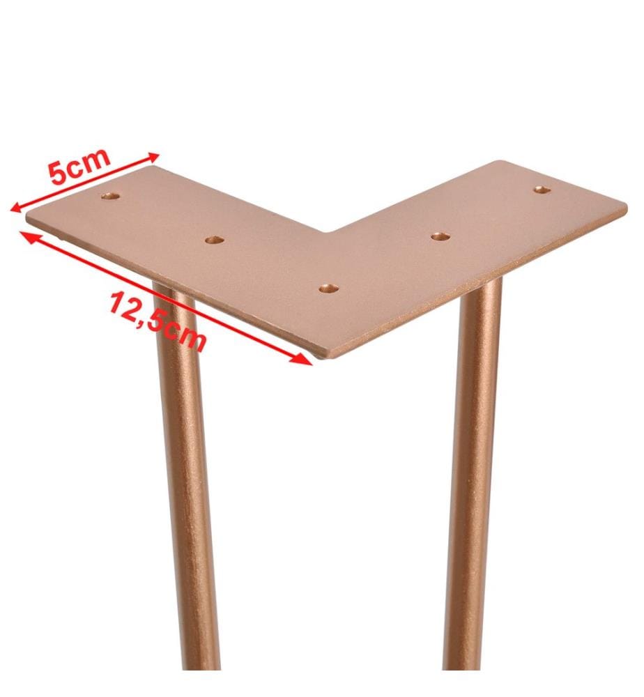 Set di 4 forcine 12,5 cm x 72 cm x 5 cm 2 montanti Gambe da tavolo Produttori