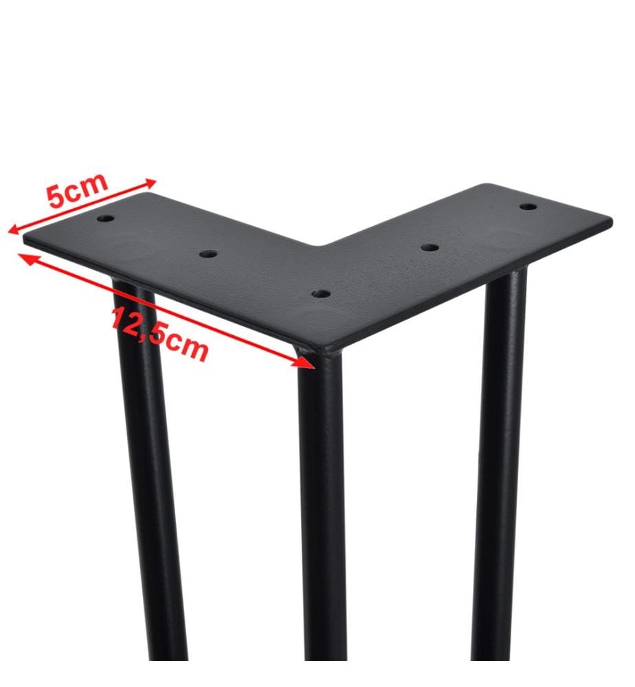 Set di 4 forcine 12,5 cm x 45 cm x 5 cm 3 montanti Gambe da tavolo Produttori