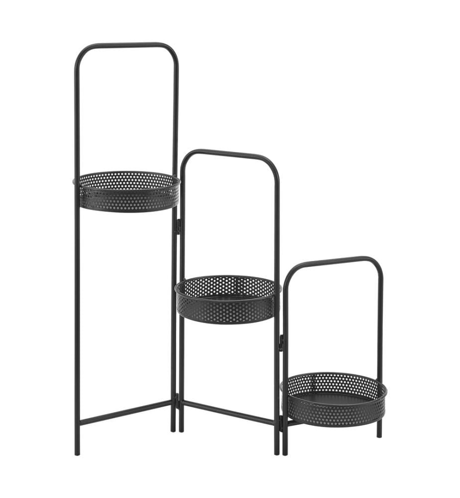 Pflanzständer Vrasene mit 3 Pflanzschalen Metall Schwarz