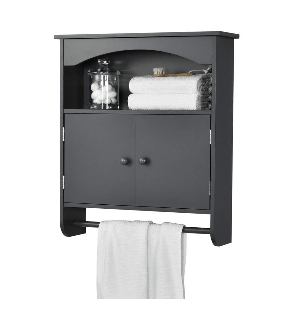 Badezi mmerschrank Graz 61x53x15 cm MDF Dunkelgrau