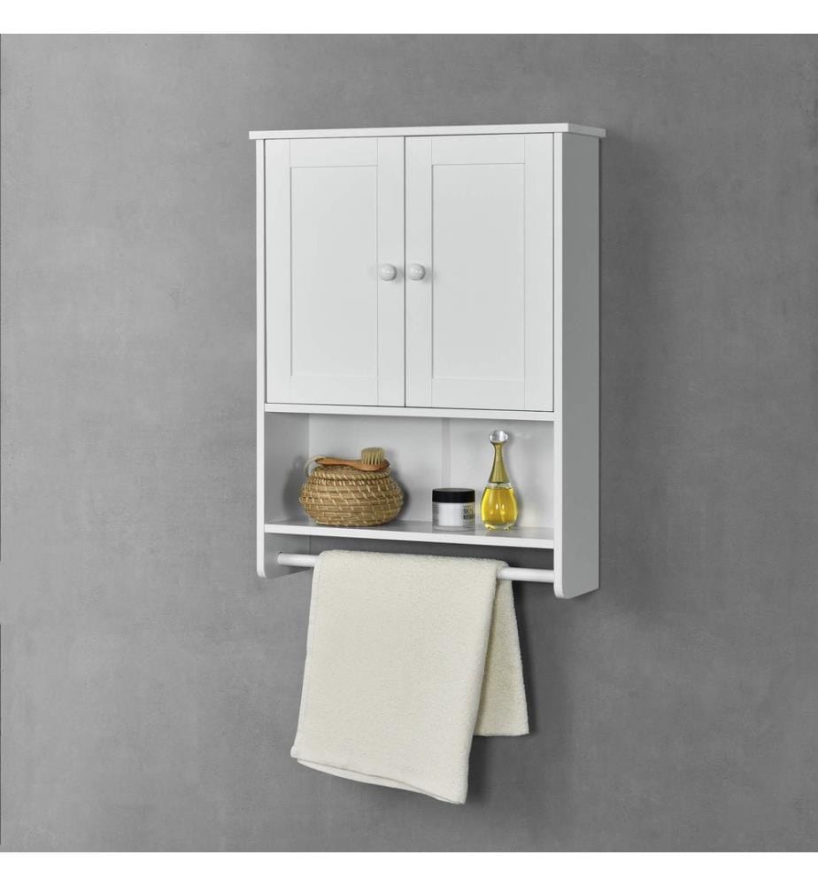 Badezi mmerschrank Steyr 65x49x15 cm Weiss MDF