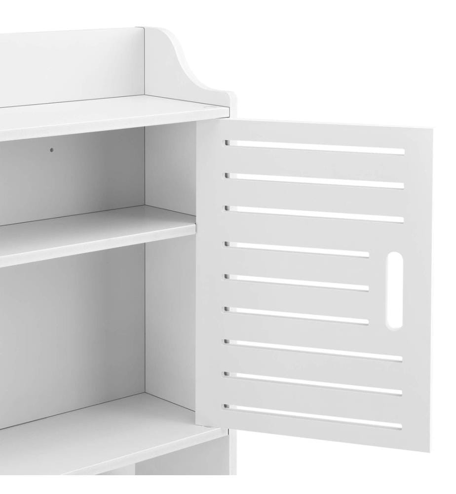 Badezi mmerschrank Storfors 155x62x20 cm WPC Weiss