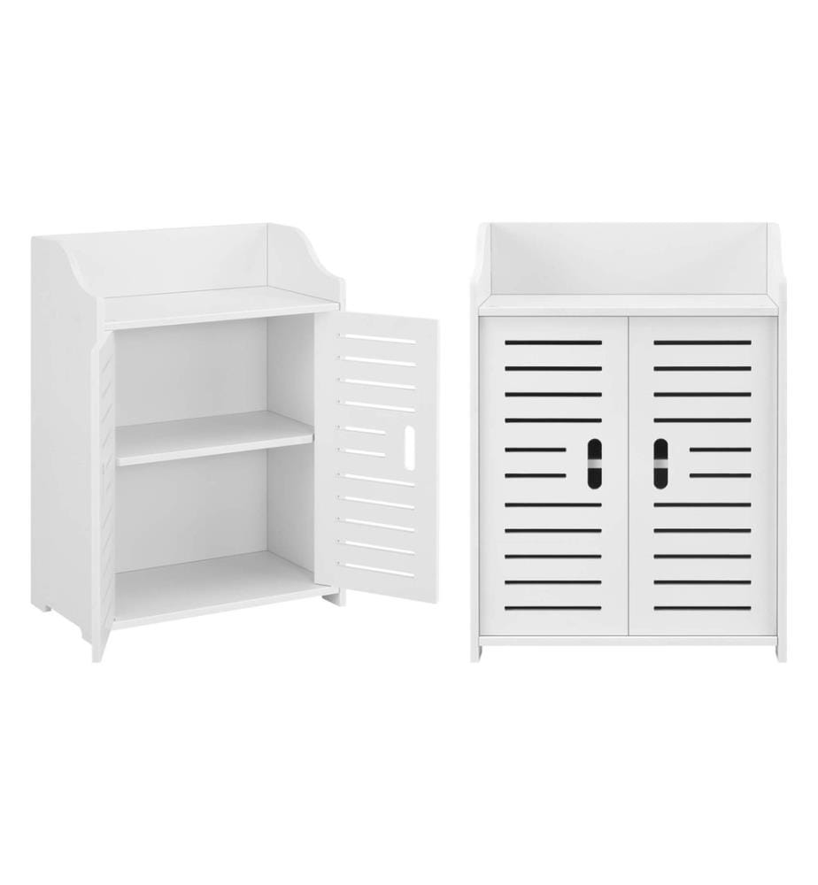 Badezi mmerschrank Trosa 62x45x25 cm WPC Weiss