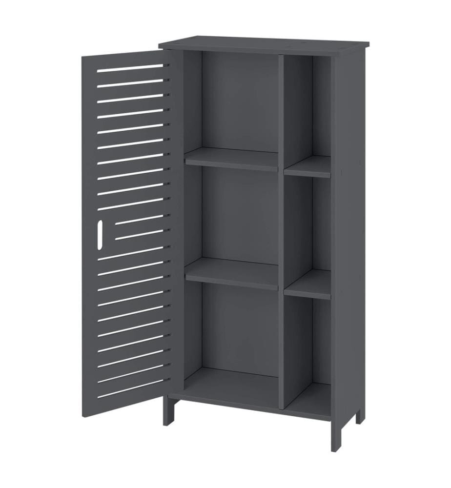 Badezi mmerschrank Vansbro 96x48x24 cm WPC Dunkelgrau
