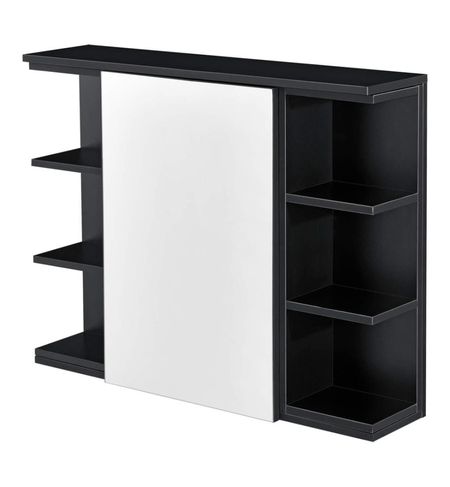 Badezi mmerschrank Harstad 64x80x20 cm Schwarz