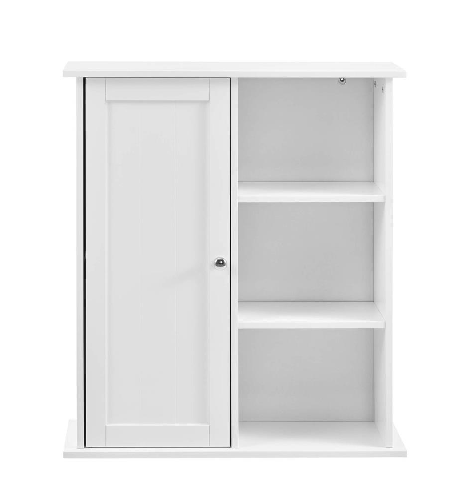 Meuble de salle de bain Anderlecht 71 x 60 x 18 cm avec étagères, blanc