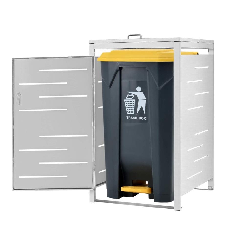 Fahrenwalde Garbage Can Cover for 1-Cubic-Meter Stainless Steel Can, 116x68x80 cm