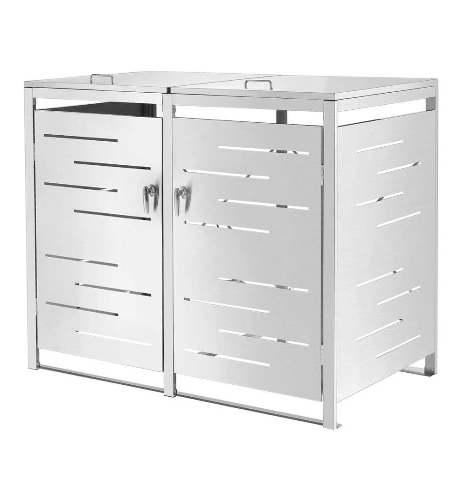 Farenwalde Garbage Can Cover for 2-Cubic-Meter Silver Can (116x132x80 cm)